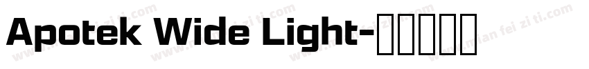 Apotek Wide Light字体转换